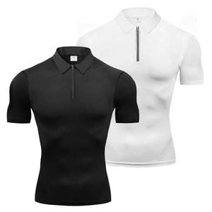 Camiseta Deportiva de Manga Corta para Hombre, de Secado Rápido, Ajustada, 100% Algodón, para Gimnasio y Fitness - Product Image 1