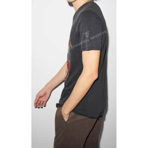 T-shirt léger à manches courtes personnalisé pour homme, style rétro américain décontracté, avec logo imprimé, 100 % coton - Product Image 5