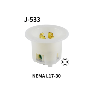 ฮับเบลล์ J-533ปลั๊กแบบบิดล็อกที่เข้ากันได้กับ30A อุตสาหกรรม L17-30 600V NFC SDK Flanged Inlet อุปกรณ์การประชุมเชิงปฏิบัติการ - Product Image 1