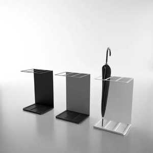 Porte-parapluies et porte-bâtons de marche moderne en métal avec plaque arrière, design minimaliste à structure ouverte, pour entrée, organisateur de rangement, vente en gros - Product Image 1