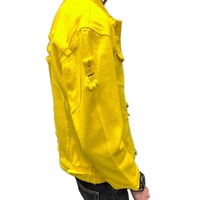 Chaqueta Vaquera Unisex Otoño/Invierno con Cuello Vuelto, Ajuste Holgado/Entallado, Manga Larga, Estilo Vintage Y2K, con Botones, Lavado Ácido y Estampado Patchwork 100%