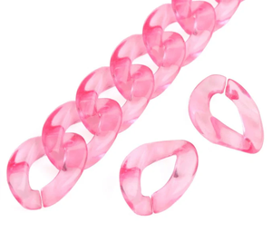 ของตกแต่งผนังแบบแขวน รูปโซ่เรซิ่น สีชมพูใส ของตกแต่งผนังสำหรับคริสต์มาส - Product Image 1