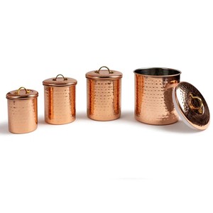 Square Custom Logo Copper Plated Stainless Steel Tea <b>Caddy</b> - Product Image 2