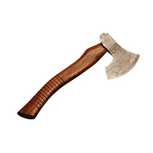 Wholesale Custom Hand Camping Damascus Steel Tactical Viking <b>Axe</b> Hatchet <b>Wooden</b> Handle Custom Sheath 16" Overall Length Outdoor - Product Image 1