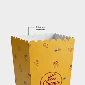 Custom Popcorn Box <b>Printed</b> <b>Paper</b> Popcorn Packaging Box Food Grade Snack Box for Cinema Events - Product Image 5