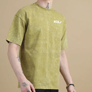เสื้อยืดสตรีทแวร์ลำลองสไตล์วินเทจฟอกสี ผู้ชาย ผ้าฝ้ายถักนุ่ม ทรงปกติ ทันสมัย สวมใส่สบาย แห้งเร็ว เป็นมิตรกับสิ่งแวดล้อม - Product Image 3