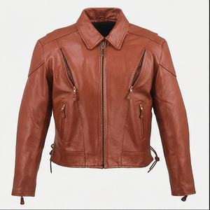 Veste en cuir NAI-0497A, manteau de moto, vêtements de moto à la mode, équipement de protection pour la conduite, vente en gros, couleur personnalisée - Product Image 1