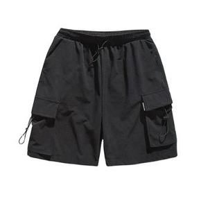 Shorts cargo coupe-vent pour homme, style techwear, tactiques, multi-poches, séchage rapide, décontractés, amples, en nylon, taille élastique, pour l'extérieur - Product Image 2
