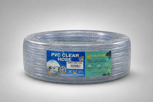 สายยางใส KARYON PVC +PYR ขนาด 22 มม. x 30 ม. สายฉีดน้ำแบบยืดหยุ่นสำหรับรดน้ำสวน พร้อมอุปกรณ์ติดผนัง - Product Image 1