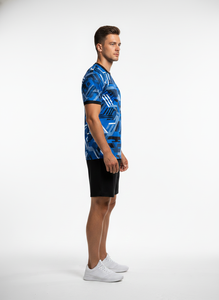 OEM Custom Sublimated Football Jerseys Soccer Uniforms Men's Embroidered <b>Names</b> Quick Dry Breathable Polyester/Cotton - Product Image 3