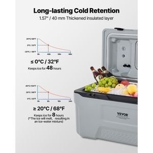Frigo Portatile con Ruote da 74 QT, Materiale Rigido Leggero con Maniglie Robuste e Portabicchieri, Ottima Ritenzione del Ghiaccio - Product Image 3