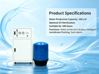 Purificateur d'eau RO de qualité commerciale à 5 étapes avec auto-nettoyage et surveillance TDS, idéal pour les systèmes d'eau municipaux, scolaires et domestiques