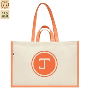 Sac fourre-tout promotionnel en coton laminé 140 GSM, sac de shopping promotionnel 20x24x11 cm, logo personnalisé, vente en gros, modèle OEM SS391 - Product Image 2