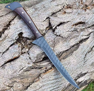 Couteau à filet flexible professionnel pour désosser la viande, lame en acier au carbone, manche en bois Pakka, design ergonomique, extra tranchant - Product Image 5