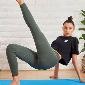 Customized Women's Yoga <b>Legging</b> Light Weight Solid <b>Pattern</b> Elastic Waist-Latest Design Wholesale - Product Image 5