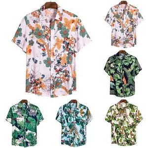 Hawaiian <b>Shirts</b> for <b>Women</b> <b>Tropical</b> Summer Beach Button Short Sleeve Blouses Floral Eco-Friendly Quick Dry Rayon - Product Image 3