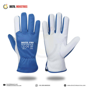 ถุงมือหนังแพะนิรภัย Distil Industries 8 ออนซ์ แบบเรียบ กันลื่น ปลายแขนตรง สำหรับงานทั่วไป ป้องกันแรงกระแทก - Product Image 1