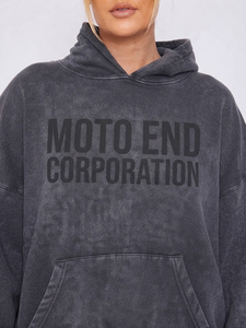 ชุดฮู้ดดี้และกางเกงจ็อกเกอร์ Moto End Corporation สำหรับผู้หญิง ผ้าฟลีซลำลอง 2 ชิ้น ทรงหลวม ใส่ได้ทุกฤดู ผ้าถักแบบวอช แขนยาว - Product Image 6