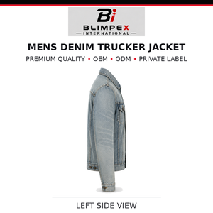 Veste en jean unisexe personnalisée de haute qualité, coupe ajustée, décontractée, en coton lavé, manches longues, col rabattu, respirante, coupe-vent, automne - Product Image 5