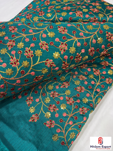 Tissu en dentelle brodée 100 % polyester de haute qualité, poids moyen, pour la confection de vêtements et l'artisanat, tissu OEM ODM - Product Image 6