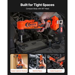 Trapano a batteria ad angolo retto da 3/8 di pollice con motore brushless a 90 gradi, caricabatterie e clip da cintura - Categoria Trapani Elettrici - Product Image 2