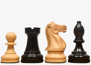 Pions d'échecs de luxe de la série Staunton américaine, 4,1 pouces, poids équilibré, en bois d'ébène et de buis naturel, au meilleur prix - Product Image 5