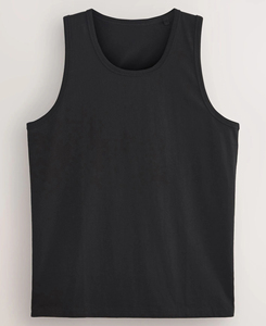 Débardeur sans manches noir pour homme, col rond, tricoté, couleur unie, style streetwear, qualité supérieure, en polyester, prix abordable - Product Image 1