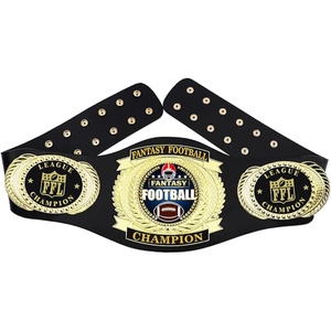 Custom Champion Title <b>Belt</b> for Wrestling Boxing MMA Championship Premium Leather Strap <b>Gold</b> Metal Plates OEM Logo Branding - Product Image 1