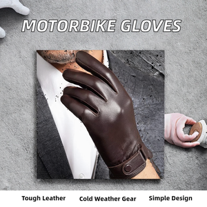 Guantes de Conducción de Cuero Personalizados 2026 con Función de Pantalla Táctil, Diseño Unisex Ligero y Transpirable para Deportes de Verano y Esquí - Product Image 4
