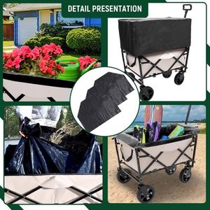 Multi-Use Heavy Duty 3-in-1 Utility Wagon Cart Collapsible Foldable Beach Wagon with Grocery Cart for Camping - Product Image 4