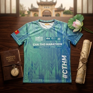 เสื้อวิ่ง OEM ODM Cantho แห้งเร็ว ชุดกีฬาขายส่ง เสื้อแขนสั้นโพลีเอสเตอร์สำหรับทุกเพศ - Product Image 2