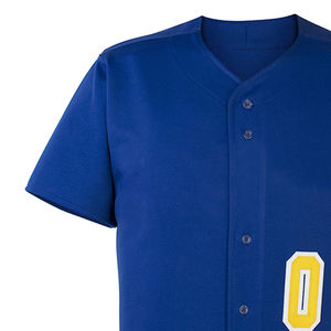 Ensemble de maillot de baseball bleu royal personnalisé pour homme avec pantalon blanc, coupe régulière, manches courtes, col rond, 100% polyester, séchage rapide - Product Image 2