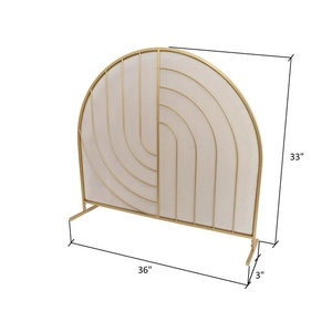 Protector de Chispas para Chimenea, de Metal, Estilo Halo, Geométrico Contemporáneo, Independiente, Decorativo - Product Image 2