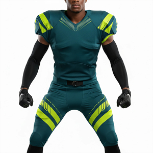 Uniforme de Fútbol Americano de Manga Corta, Talla Grande, Transpirable, Personalizado de Primera Calidad, con Logotipo Bordado y Cosido - Product Image 1