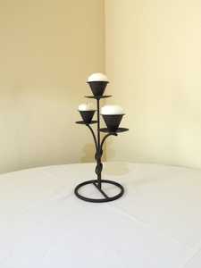 Handmade <b>Black</b> Iron Candle Stand Premium Decorative Metal <b>Candlestick</b> Holder for Hotel Restaurant Home Decor Candle Stand - Product Image 2