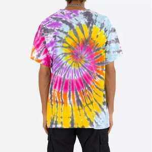 T-shirt de sport pour homme, tie-dye, marque personnalisée, étiquette privée, haute qualité, coupe oversize. - Product Image 2