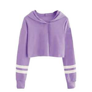 Sudadera de cuello redondo para mujer, personalizada, informal, de otoño, de tejido grueso de algodón y felpa francesa, con apliques bordados. - Product Image 3