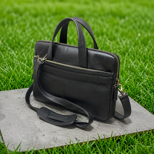 <b>Mens</b> Genuine <b>Leather</b> Handcrafted Work Laptop <b>Backpack</b> Luxurious & Classic with Zipper Compartments & Handles - Product Image 1