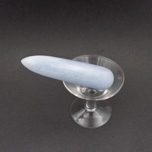 Varita de Cristal de Calcita Azul Natural, Masajeador Pulido a Mano, Piedra Preciosa Curativa para Reiki, Meditación, Terapia de Energía de Chakras, Religiosa - Product Image 4
