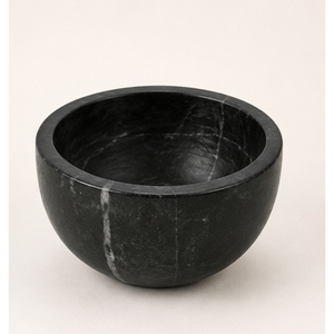 Bol en marbre noir, décoration minimaliste moderne, centre de table en marbre massif, artisanat en pierre naturelle, décoration de table de luxe pour la maison - Product Image 5