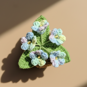 Blue Flower Box Wholesale 2026 <b>Handmade</b> Crochet Flower Theme Potted New Knitted Doll Yarn Gift Amigurumi <b>Paper</b> Art Viet Holiday - Product Image 2