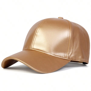 Casquette de baseball unisexe en cuir PU, réglable, style vintage, respirante, imperméable, avec visière, pour les voyages décontractés - Product Image 5