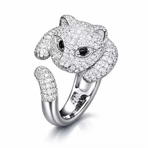 SHRAMAN DIAMOND Trendy Hip Hop <b>Style</b> Iced Men's Custom Championship Leopard <b>Head</b> 925 Silver Moissanite Pave Rhodium Plated Ring - Product Image 1
