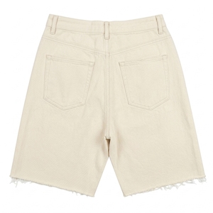 Summer Wholesale Denim Shorts for Men Unisex <b>Boot</b> Cut Bermuda Style Mid Waist <b>Vintage</b> Wash Button Front Quick Dry Streetwear - Product Image 2