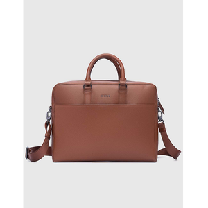 Sac pour ordinateur portable en cuir véritable durable, fabriqué en cuir 100% pur, avec protection rembourrée pour ordinateur portable et rangement. - Product Image 1