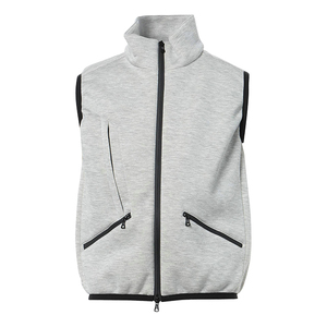 Veste en molleton de coton pour homme, style streetwear, 100% coton, poches zippées, coupe ajustée, vente en gros, vestes sans manches personnalisées pour homme - Product Image 2