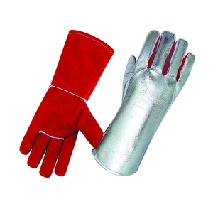 Sleever and <b>Red</b> Leather winter <b>gloves</b> Cashmere lined <b>Long</b> cuff thermal Outdoor protection Winter <b>gloves</b> with insulated lining - Product Image 6