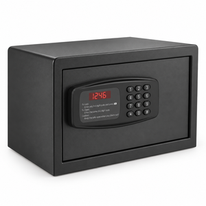 Mini Caja Fuerte Electrónica de Seguridad para Objetos de Valor de Huéspedes, 310x200x200 mm, Acero Negro con Pantalla LED y Apertura Automática de Puerta, Venta al por Mayor - Product Image 1