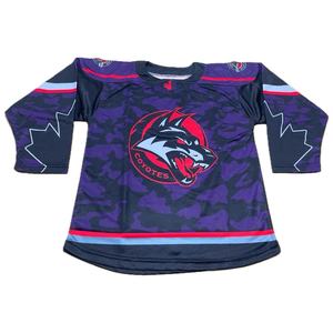 Camiseta de hockey sobre hielo transpirable de manga larga personalizada para hombre, ropa de malla sostenible con logotipo de equipo, camiseta de hockey sobre hielo con nombre OEM - Product Image 1