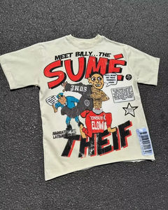 T-shirt Unisexe Y2K Goth Harajuku Hip Hop Imprimé Lettres Anime Style Rétro Urbain Personnalisé Écologique Respirant - Product Image 4